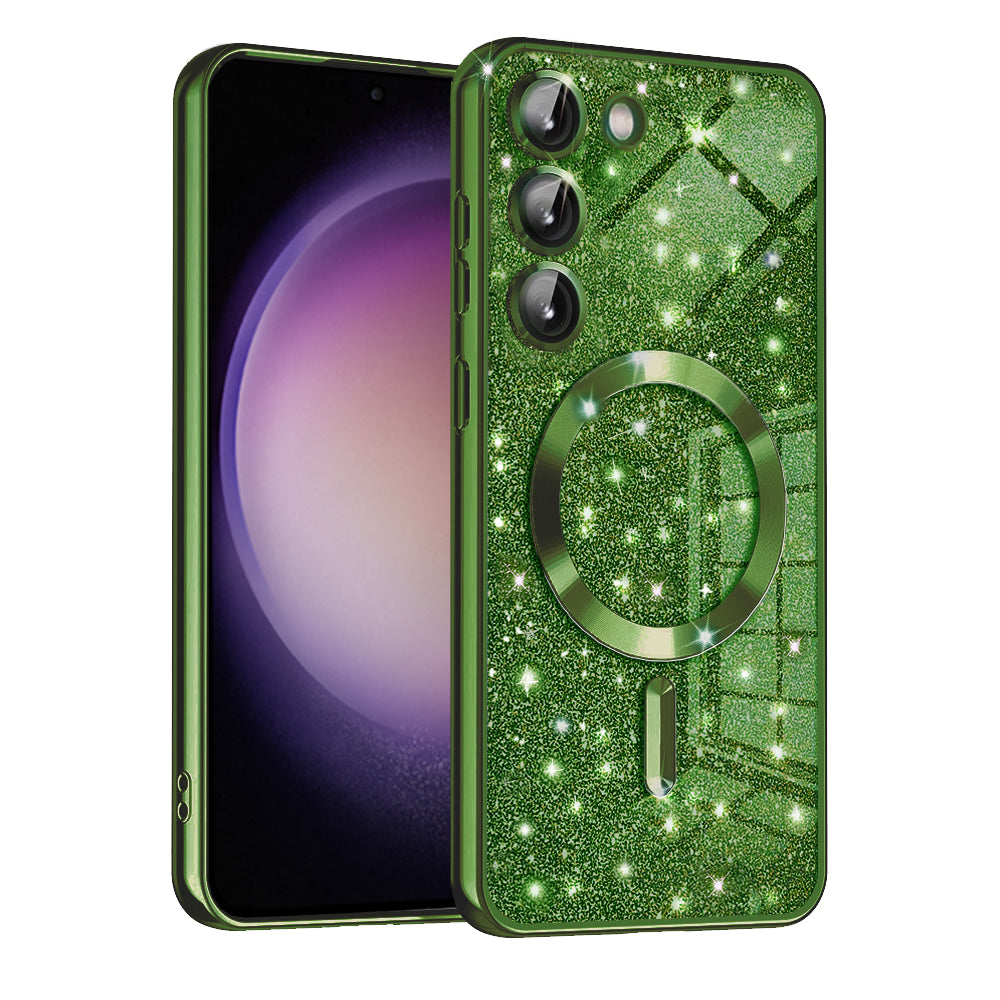 Techsuit - Luxury Glitter MagSafe - Samsung Galaxy S23 Plus - Deep Green