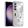 Husa de protectie Techsuit Luxury Glitter MagSafe compatibil cu Samsung Galaxy S23, Argintiu