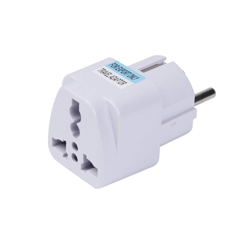 Techsuit - Travel Adapter (C524) - for UK / US / AU to EU, 10A, 250V - White