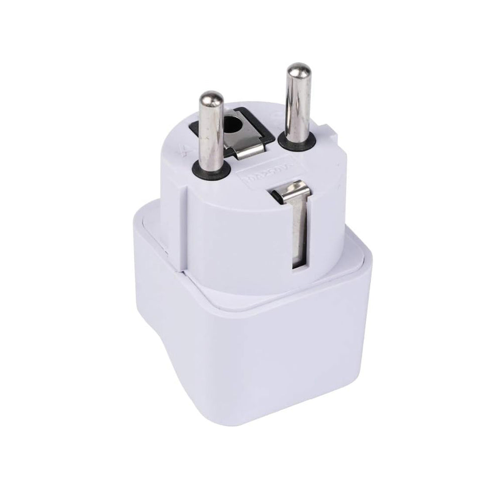 Techsuit - Travel Adapter (C524) - for UK / US / AU to EU, 10A, 250V - White