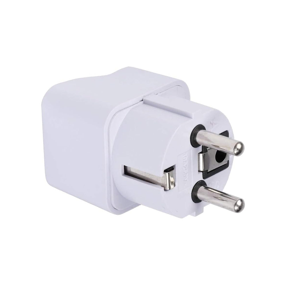 Techsuit - Travel Adapter (C524) - for UK / US / AU to EU, 10A, 250V - White