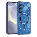 Husa de protectie Techsuit Luxury Glitter MagSafe compatibil cu Samsung Galaxy S24, Albastru