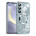 Husa de protectie Techsuit Luxury Glitter MagSafe compatibil cu Samsung Galaxy S24 Plus, Albastru