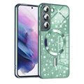 Husa de protectie Techsuit Luxury Glitter MagSafe compatibil cu Samsung Galaxy S22 5G, Verde deschis