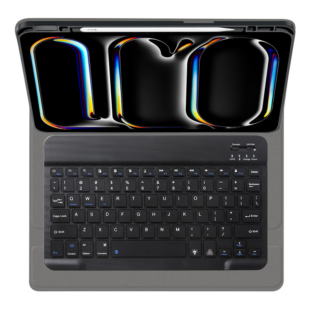 Techsuit - CozyTab Case (with Pencil Holder/RGB Wireless Magnetic Keyboard) - iPad Pro 11 (2024) / iPad Pro 11 (2025) - 