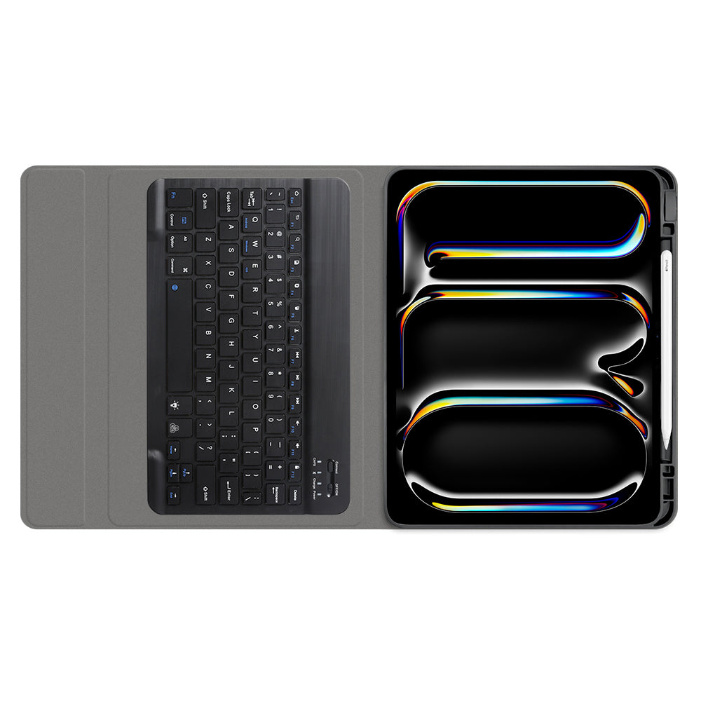 Techsuit - CozyTab Case (with Pencil Holder/RGB Wireless Magnetic Keyboard) - iPad Pro 11 (2024) / iPad Pro 11 (2025) - 