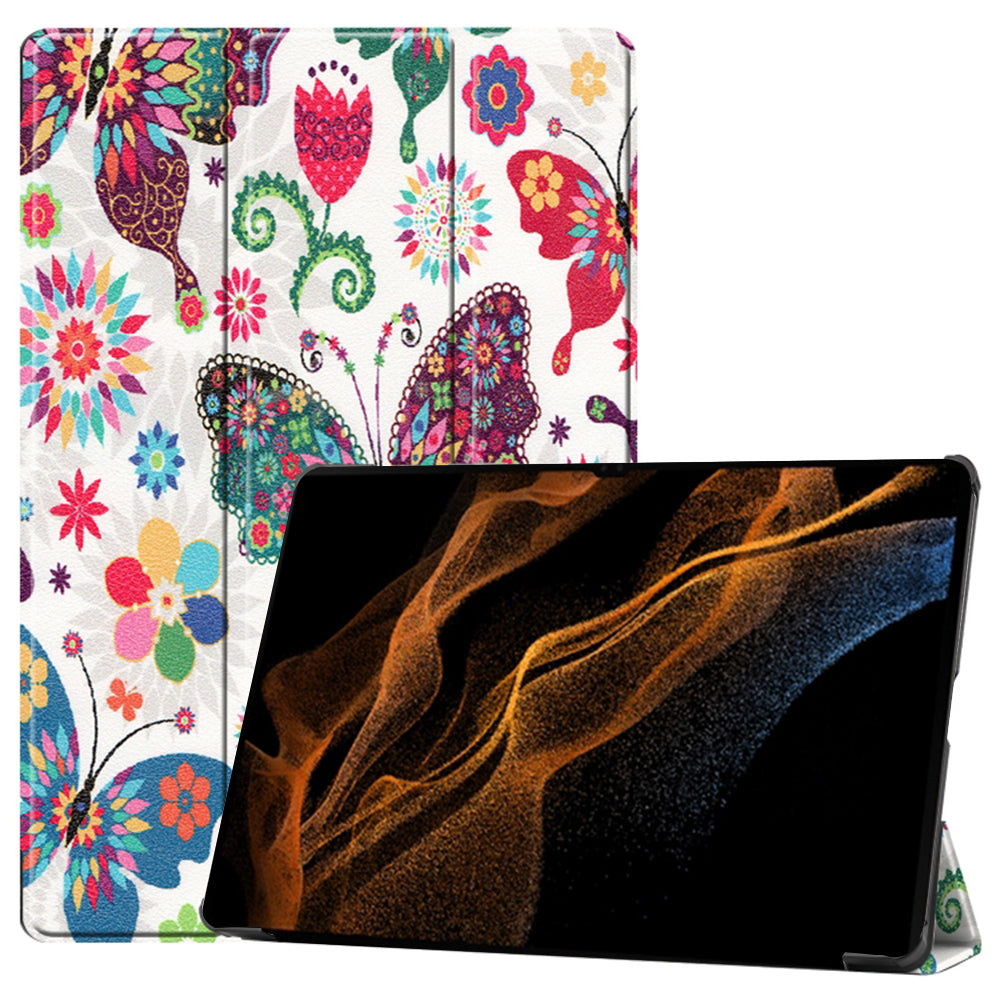 Techsuit - FoldPro - Samsung Galaxy Tab S8 Ultra / S9 Ultra / S10 Ultra - Butterfly
