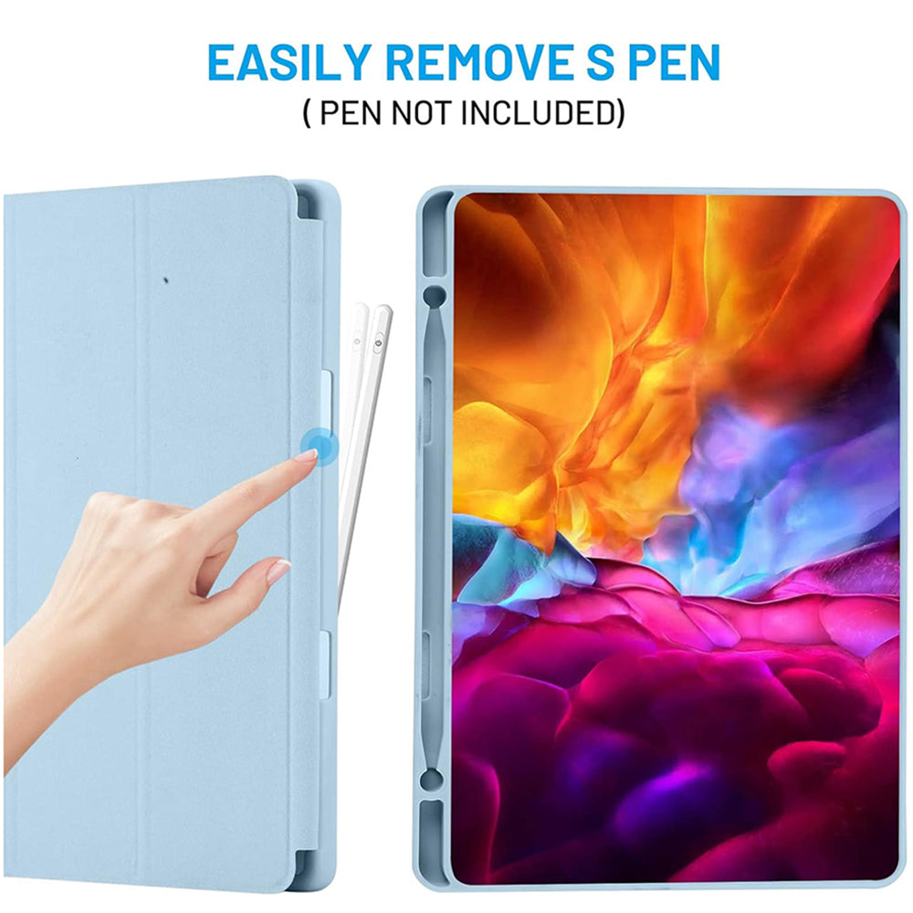Techsuit - Flex Trifold (with Pencil Holder) - Samsung Galaxy Tab S6 Lite (2020/2022/2024) - Sky Blue