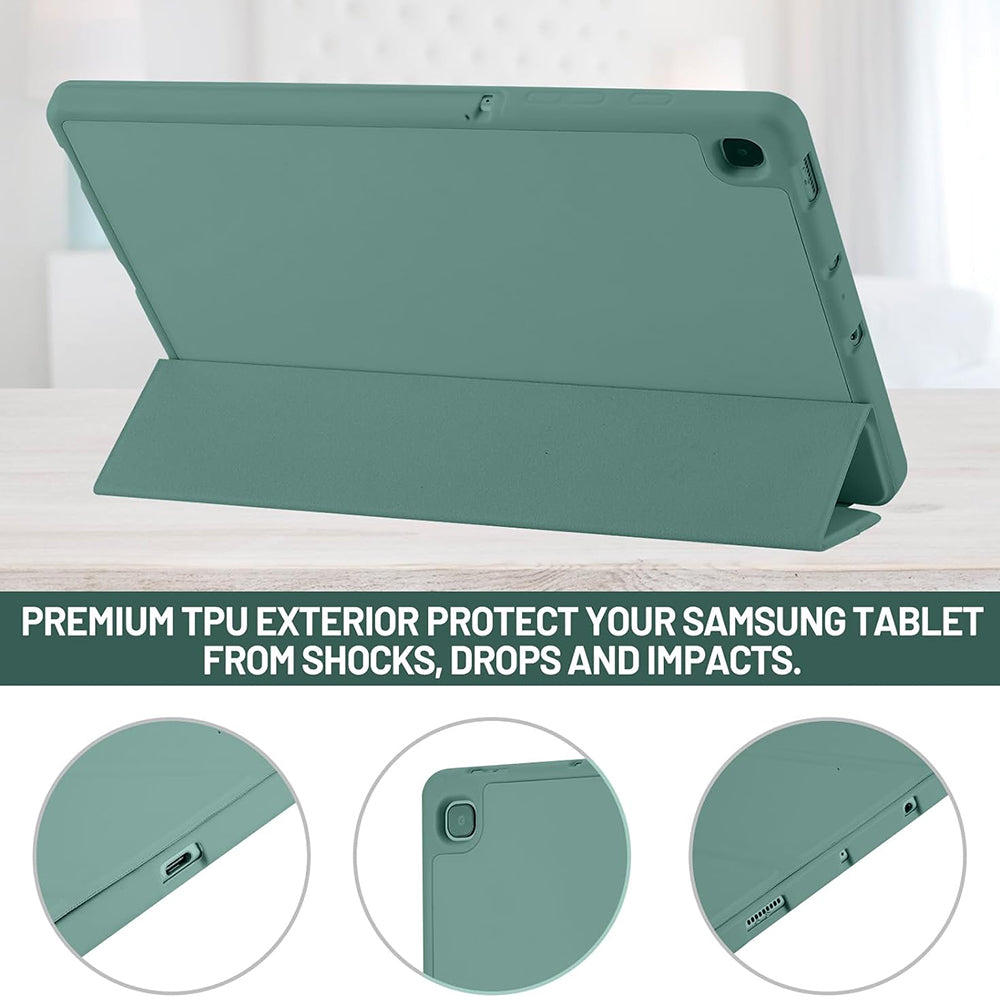 Techsuit - Flex Trifold (with Pencil Holder) - Samsung Galaxy Tab S6 Lite (2020/2022/2024) - Green