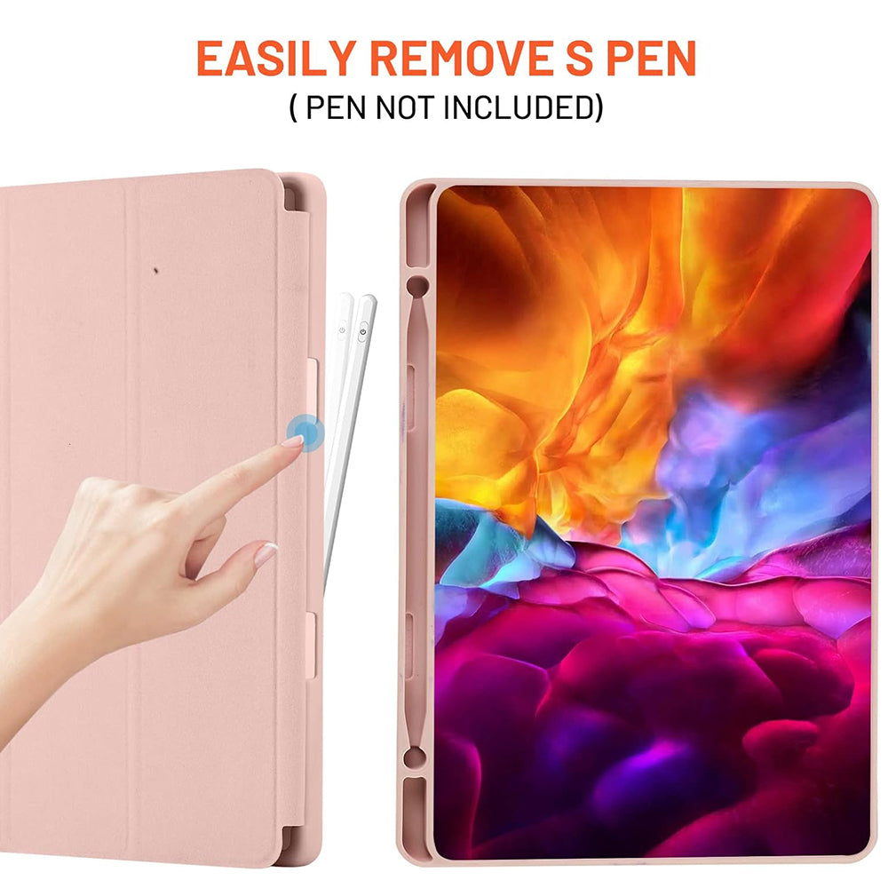 Techsuit - Flex Trifold (with Pencil Holder) - Samsung Galaxy Tab S6 Lite (2020/2022/2024) - Pink