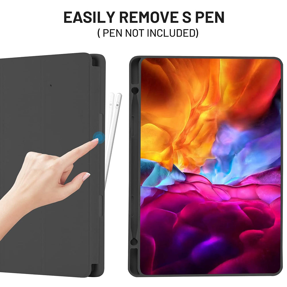 Techsuit - Flex Trifold (with Pencil Holder) - Samsung Galaxy Tab S6 Lite (2020/2022/2024) - Black