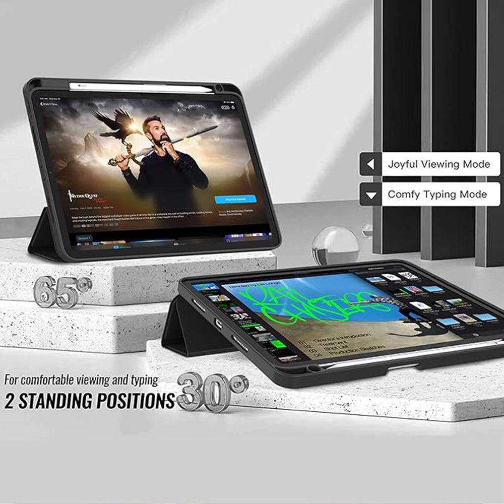 Techsuit - Flex Trifold (with Pencil Holder) - Xiaomi Pad 6 / Pad 6 Pro - Gray
