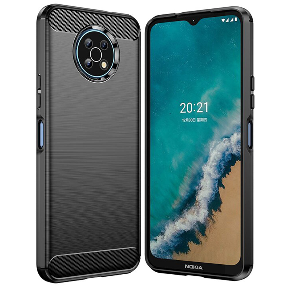 TechSuit Husa de protectie Techsuit Carbon Silicone compatibil cu Nokia G50, Negru – imagine 2