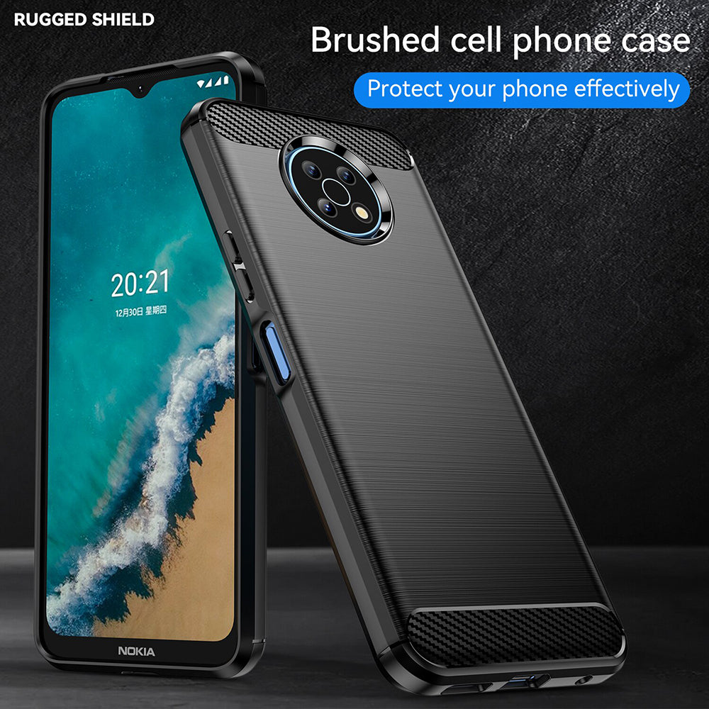 TechSuit Husa de protectie Techsuit Carbon Silicone compatibil cu Nokia G50, Negru – imagine 3