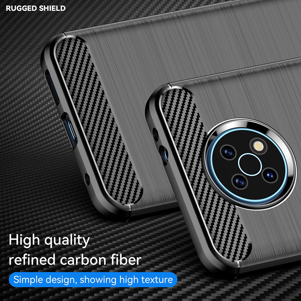 TechSuit Husa de protectie Techsuit Carbon Silicone compatibil cu Nokia G50, Negru – imagine 4