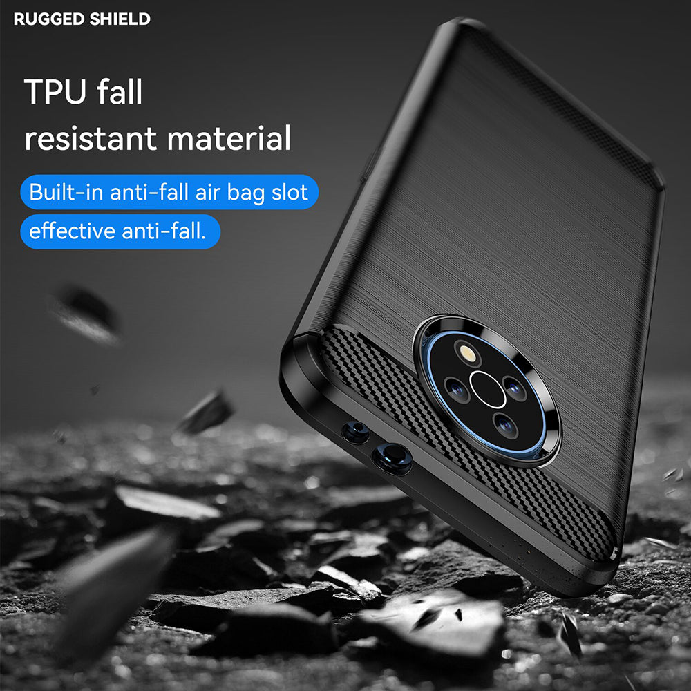 TechSuit Husa de protectie Techsuit Carbon Silicone compatibil cu Nokia G50, Negru – imagine 5