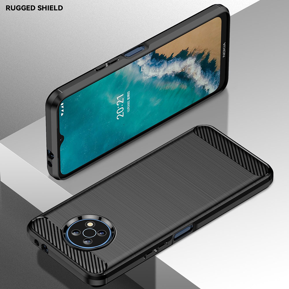 TechSuit Husa de protectie Techsuit Carbon Silicone compatibil cu Nokia G50, Negru – imagine 6