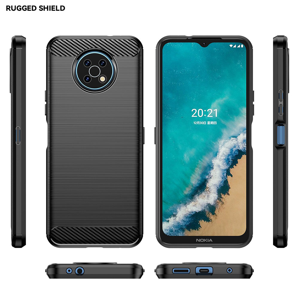 TechSuit Husa de protectie Techsuit Carbon Silicone compatibil cu Nokia G50, Negru – imagine 7