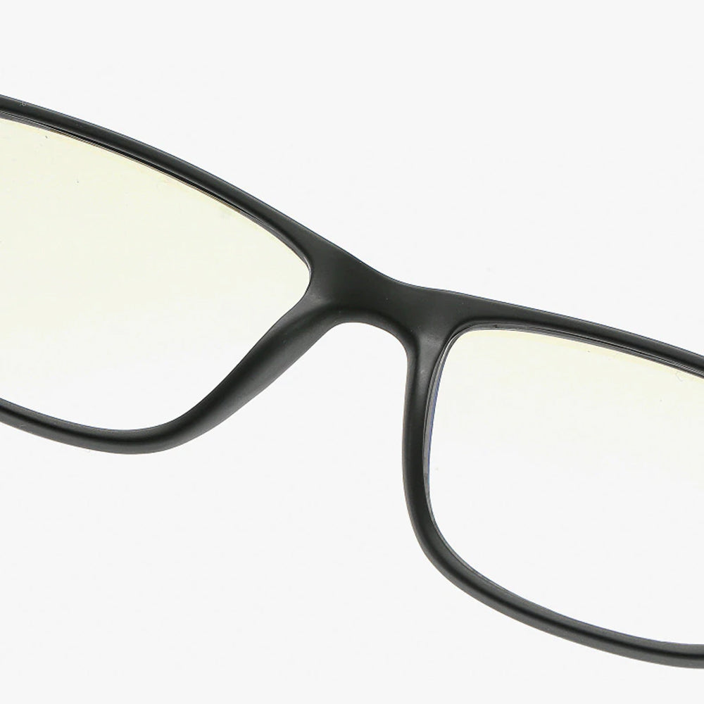 Techsuit - Anti-Blue Light Glasses Reflex TR90 (F2388) - Rectangular - Sand Black / Blue