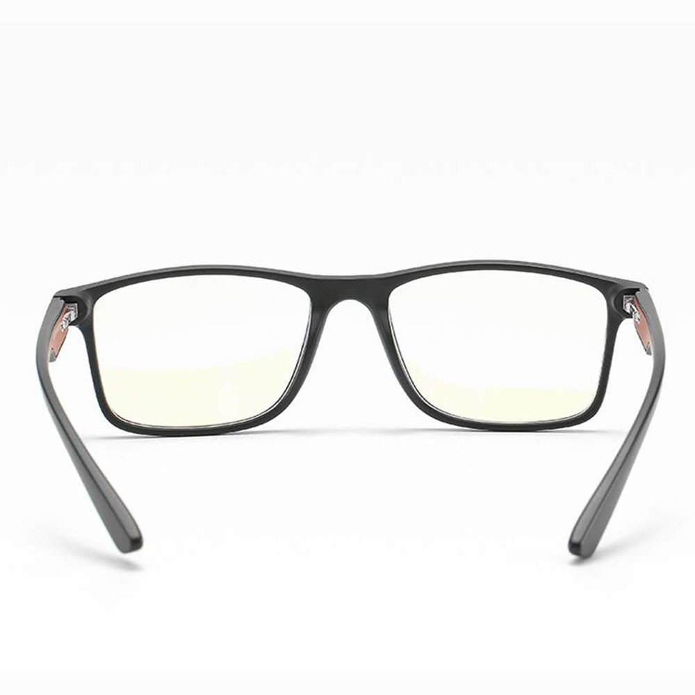 Techsuit - Anti-Blue Light Glasses Reflex TR90 (F2388) - Rectangular - Sand Black / Blue