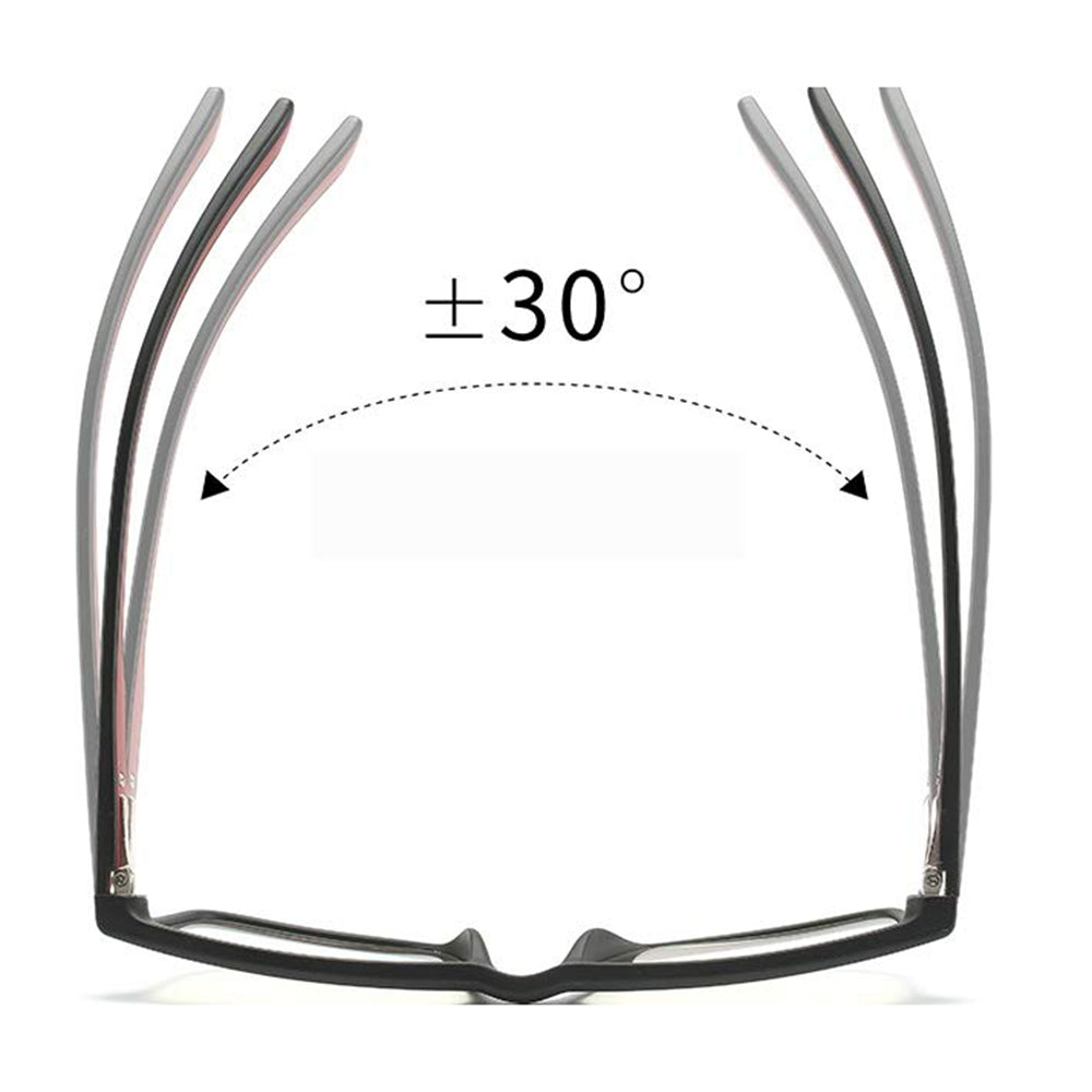 Techsuit - Anti-Blue Light Glasses Reflex TR90 (F2388) - Rectangular - Sand Black / Blue