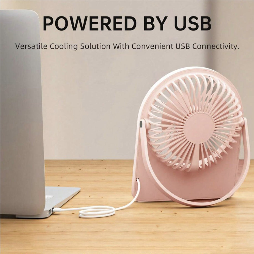 Techsuit - Mini Fan (CT-108) - Portable, Rechargeable, USB - White