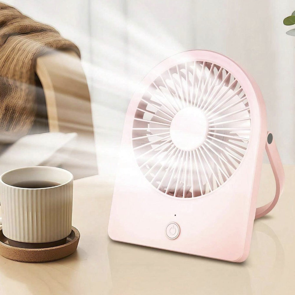 Techsuit - Mini Fan (CT-108) - Portable, Rechargeable, USB - White