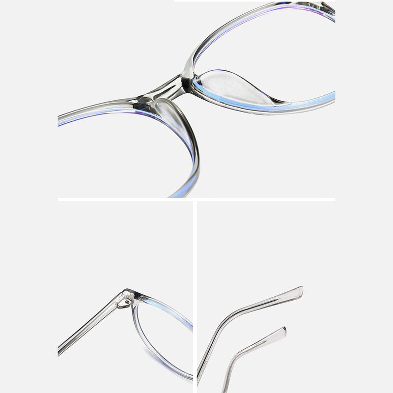 Techsuit - Anti-Blue Light Glasses Reflex TR90 (F8551-C3) - Round - Brown