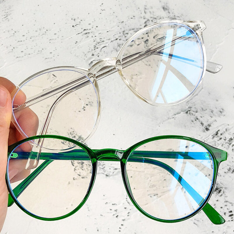 Techsuit - Anti-Blue Light Glasses Reflex TR90 (F8551-C3) - Round - Brown