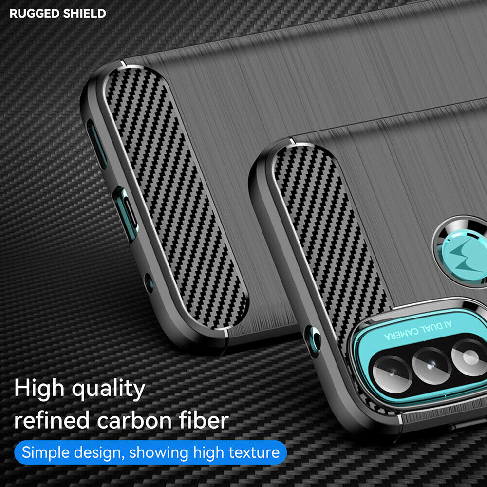 Techsuit - Carbon Silicone - Motorola Moto E20 / Moto E30 / Moto E40 - Black