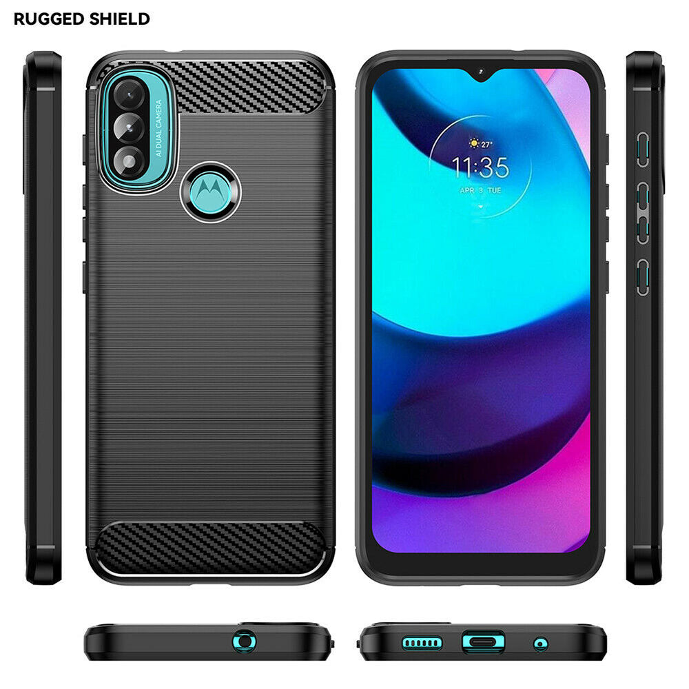 Techsuit - Carbon Silicone - Motorola Moto E20 / Moto E30 / Moto E40 - Black