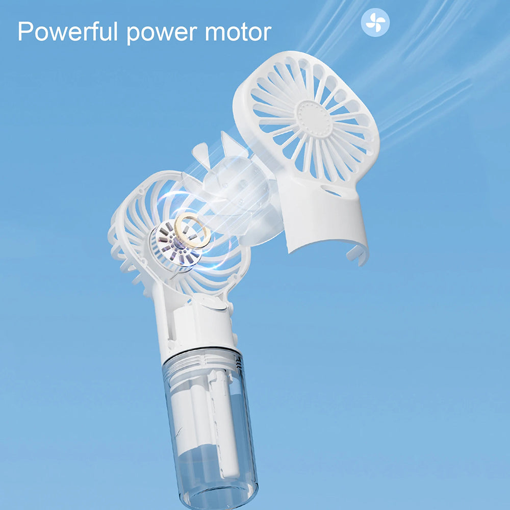 Techsuit - Handheld Fan (G10) - Portable, with Humidifier, Four Speeds, USB - Black