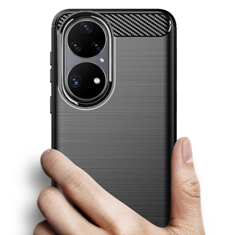 Techsuit - Carbon Silicone - Huawei P50 Pro - Black
