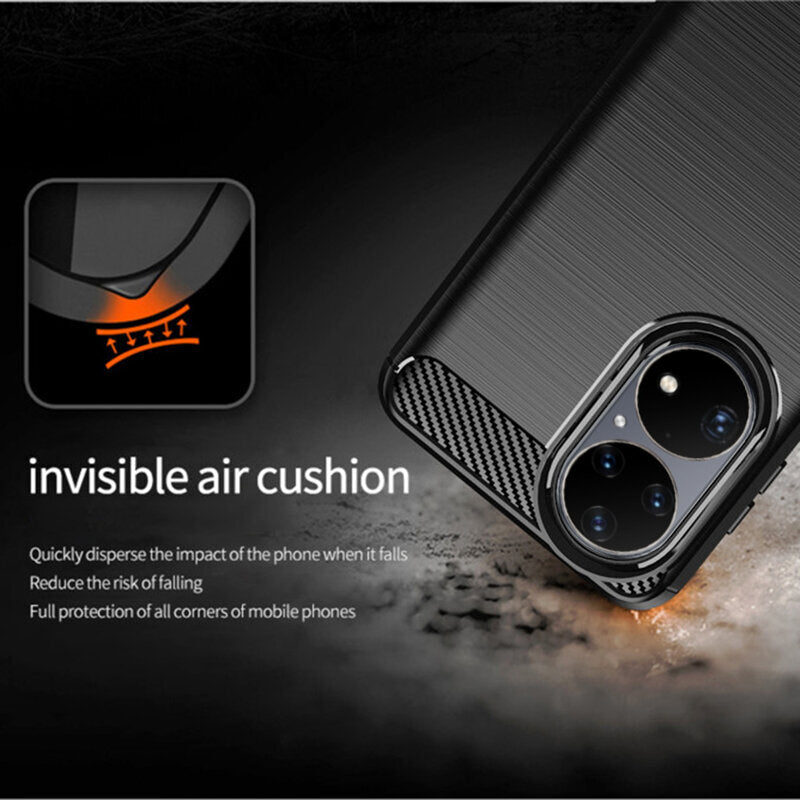 Techsuit - Carbon Silicone - Huawei P50 Pro - Black