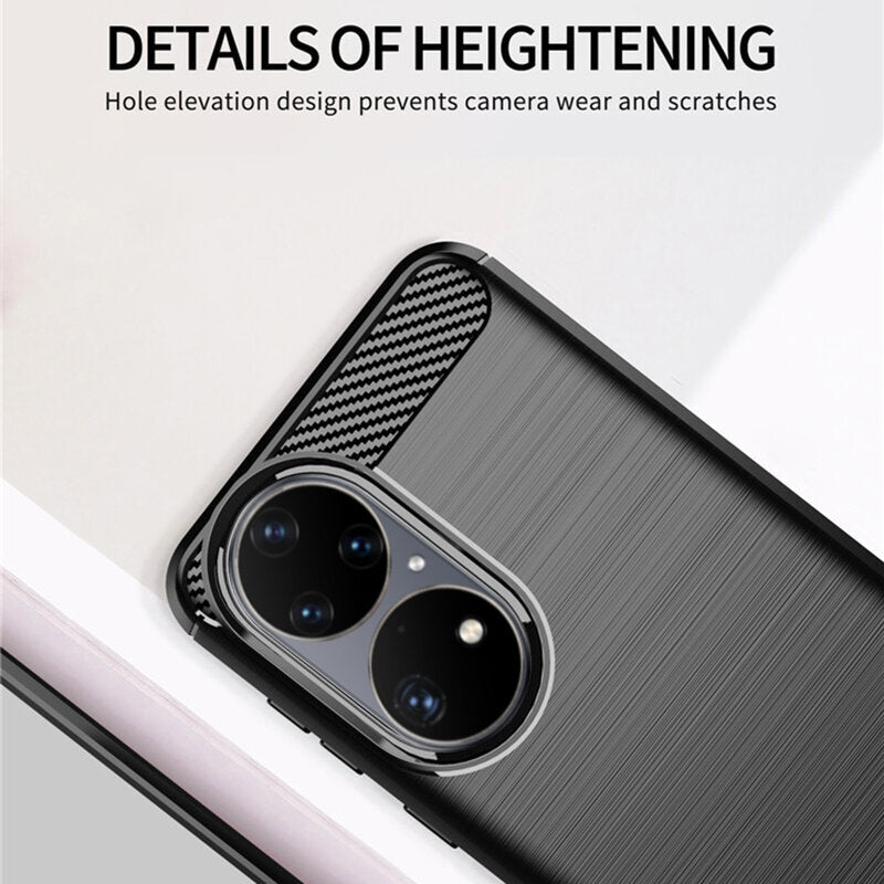 Techsuit - Carbon Silicone - Huawei P50 Pro - Black
