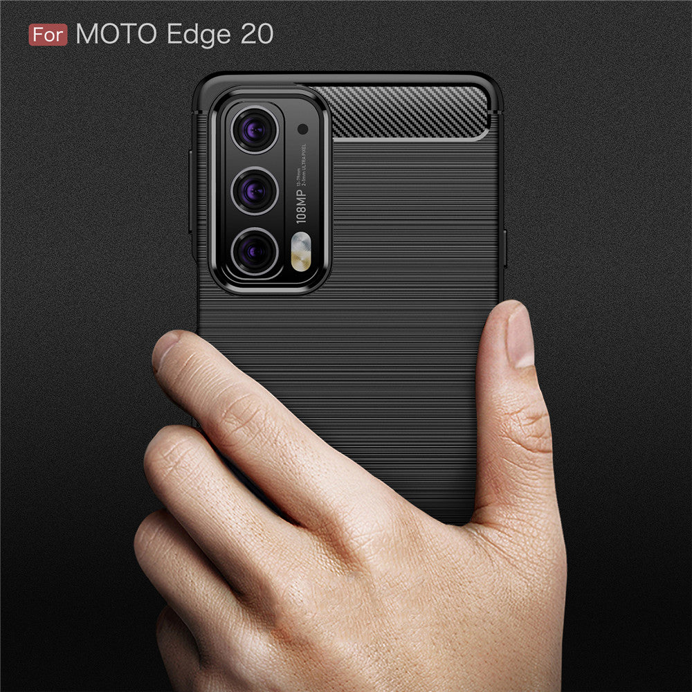 Techsuit - Carbon Silicone - Motorola Edge 20 5G - Black