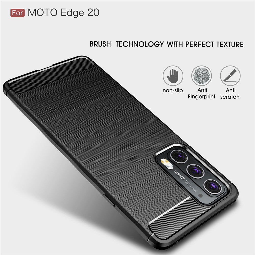 Techsuit - Carbon Silicone - Motorola Edge 20 5G - Black