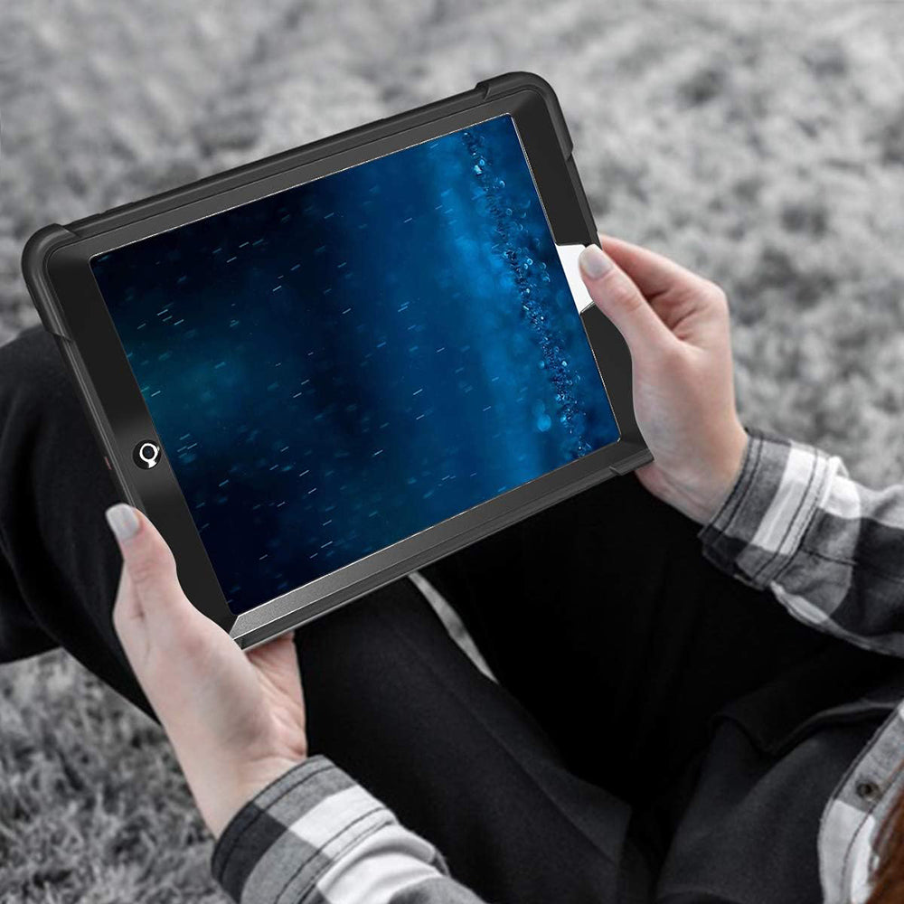 Techsuit - Rugged TabShell + Screen Protector - iPad 9.7 (2017 / 2018) - Black