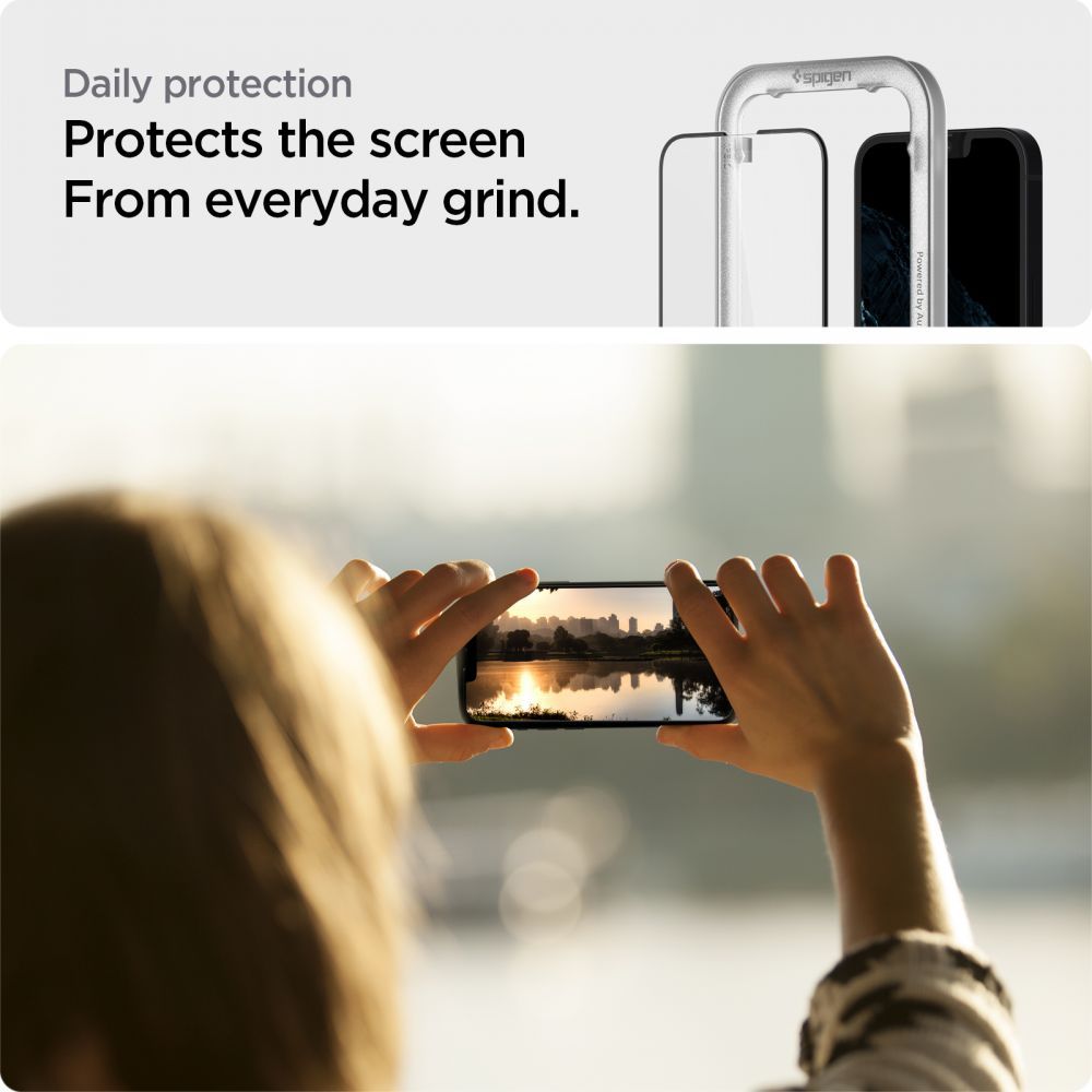 Spigen Folie de protectie Spigen Glas.tR Align Master (AGL03725) compatibil cu iPhone 13 / iPhone 13 Pro / iPhone 14 / i