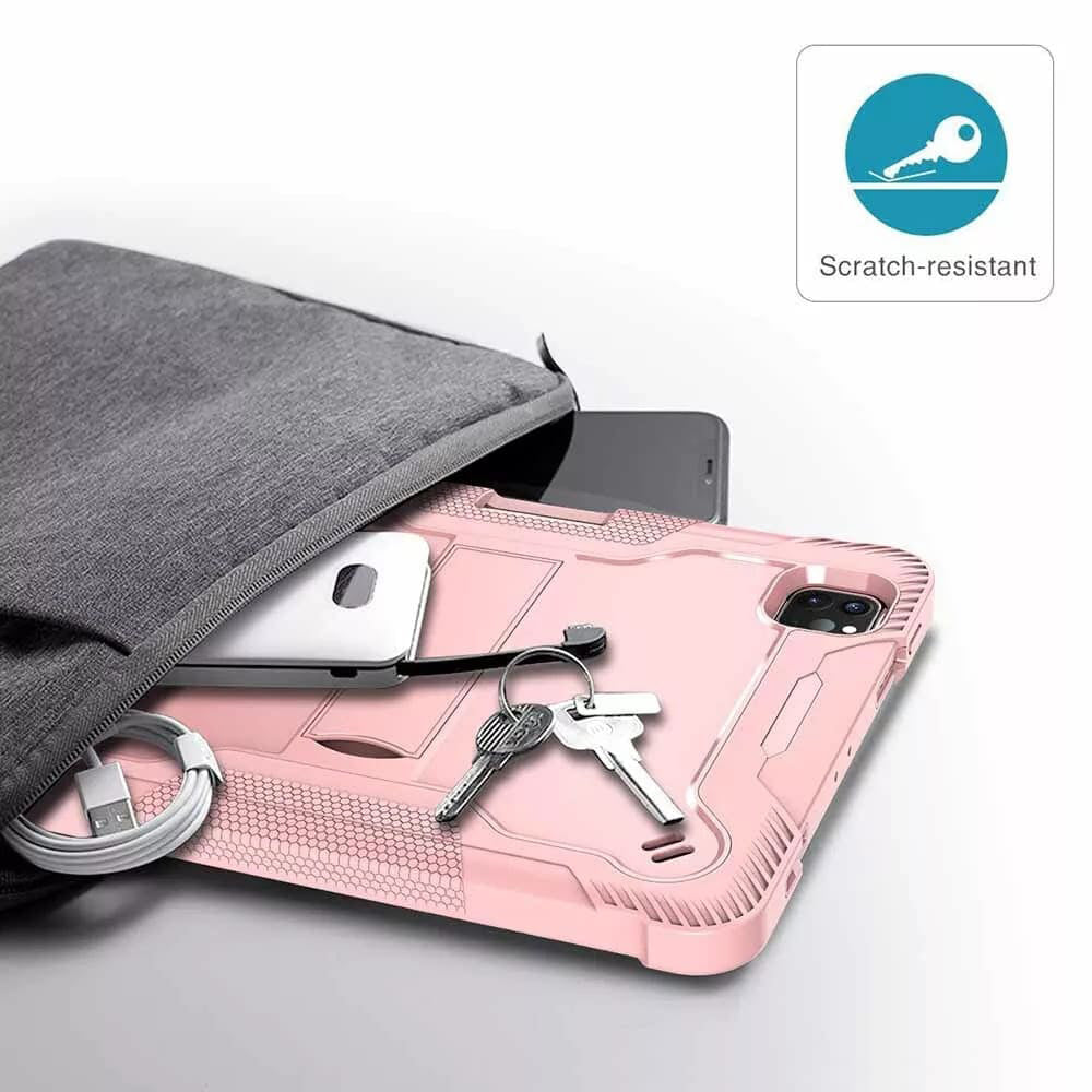 Techsuit - Rugged TabShell + Screen Protector - iPad Pro 11 (2024) / iPad Pro 11 (2025) - Rose Gold