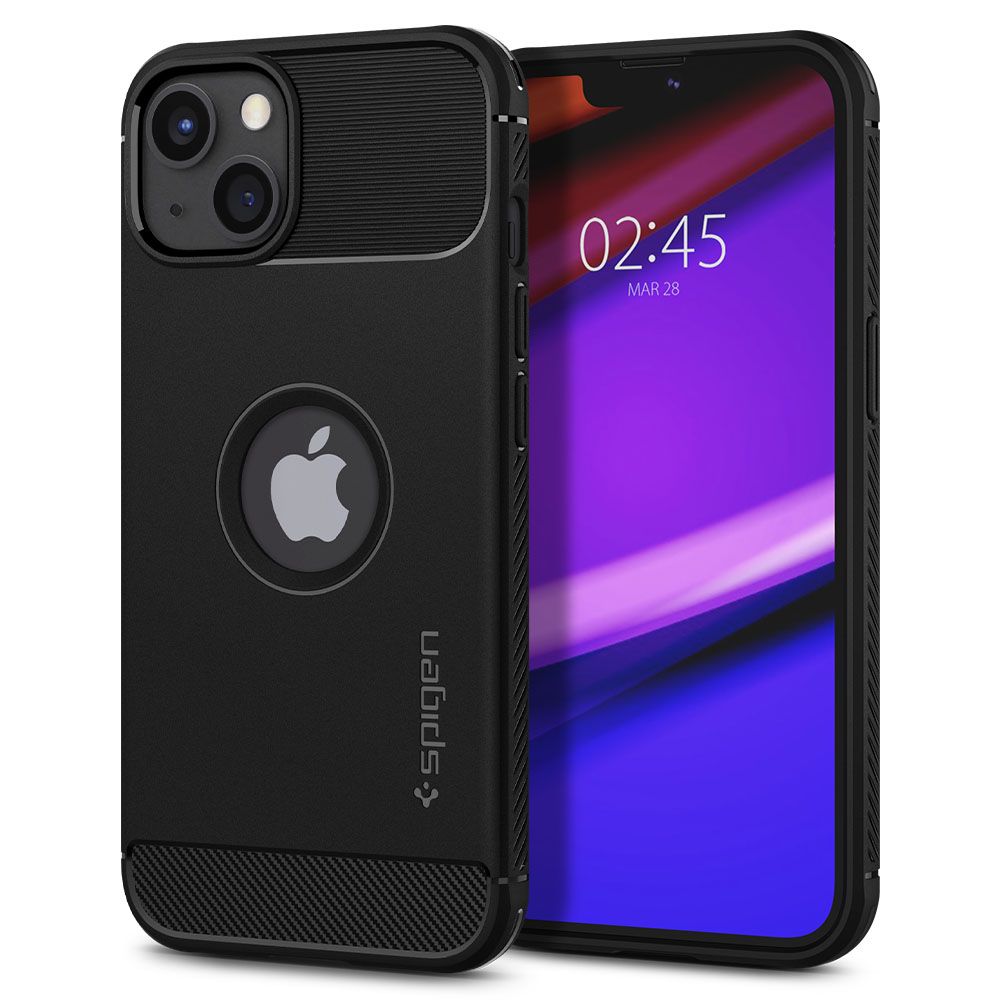 Spigen Husa de protectie Spigen Rugged Armor (ACS03518) compatibil cu iPhone 13, Negru