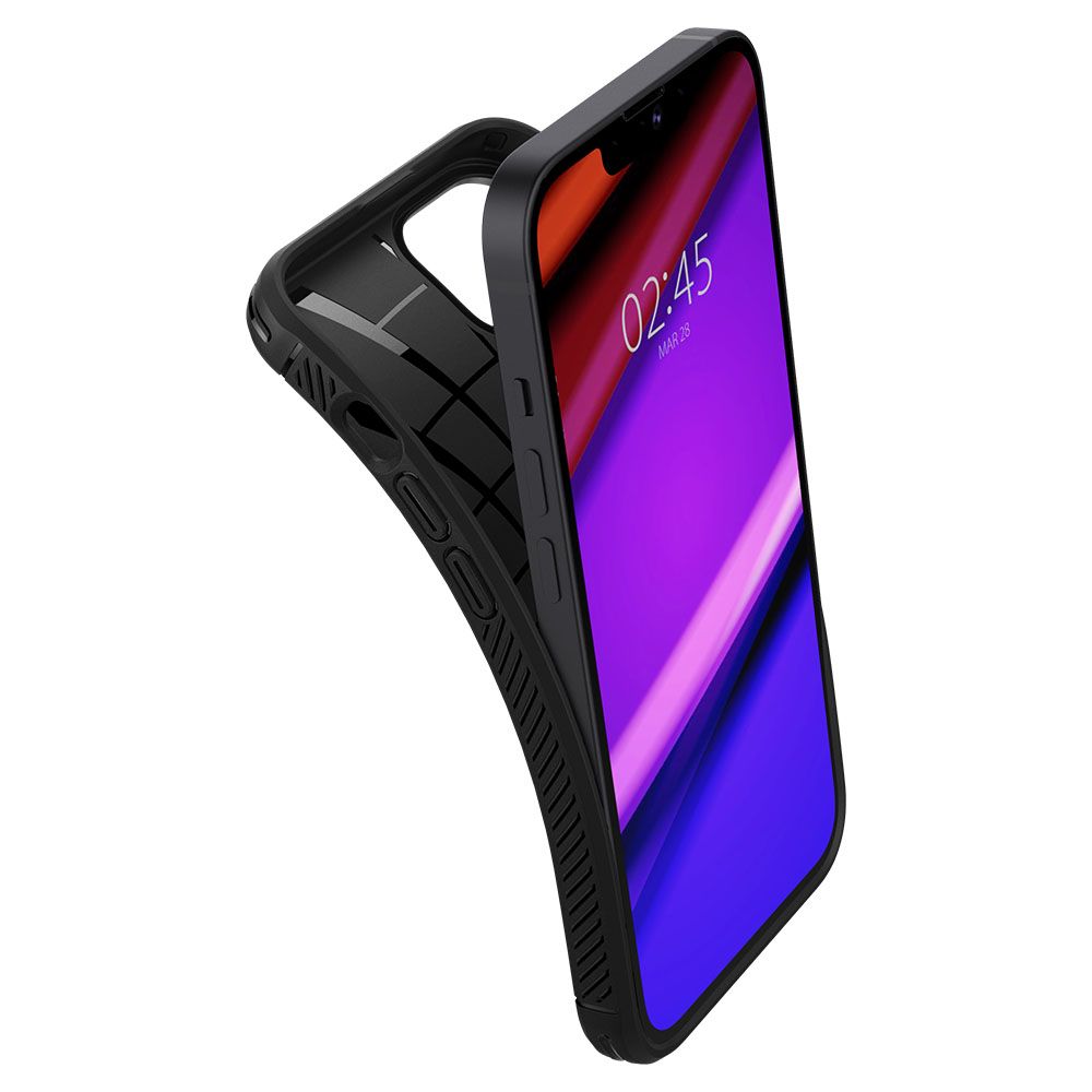 Spigen Husa de protectie Spigen Rugged Armor (ACS03518) compatibil cu iPhone 13, Negru – imagine 5