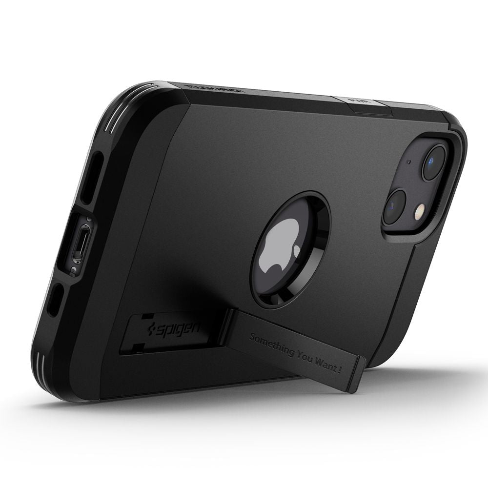 Spigen Husa de protectie Spigen Tough Armor (ACS03539) compatibil cu iPhone 13, Negru – imagine 4