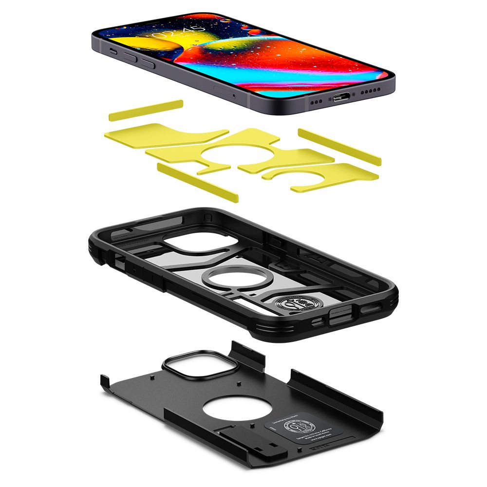 Spigen Husa de protectie Spigen Tough Armor (ACS03539) compatibil cu iPhone 13, Negru – imagine 5