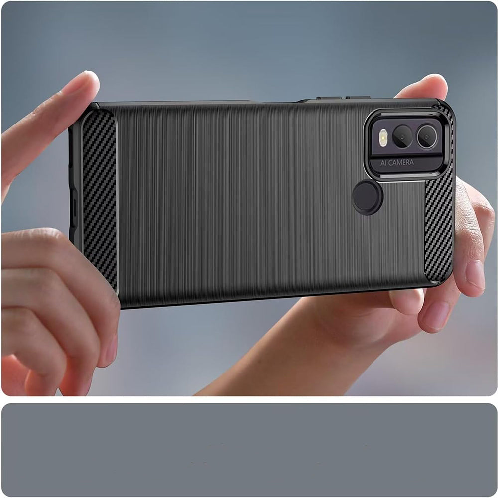 Techsuit - Carbon Silicone - Nokia C22 - Black