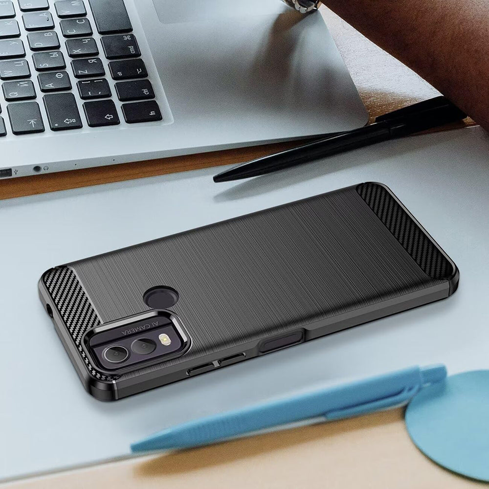 Techsuit - Carbon Silicone - Nokia C22 - Black