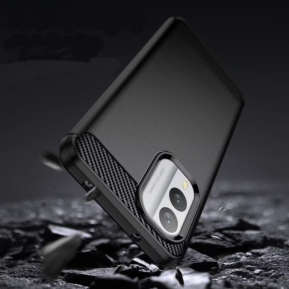 Techsuit - Carbon Silicone - Nokia X30 - Black