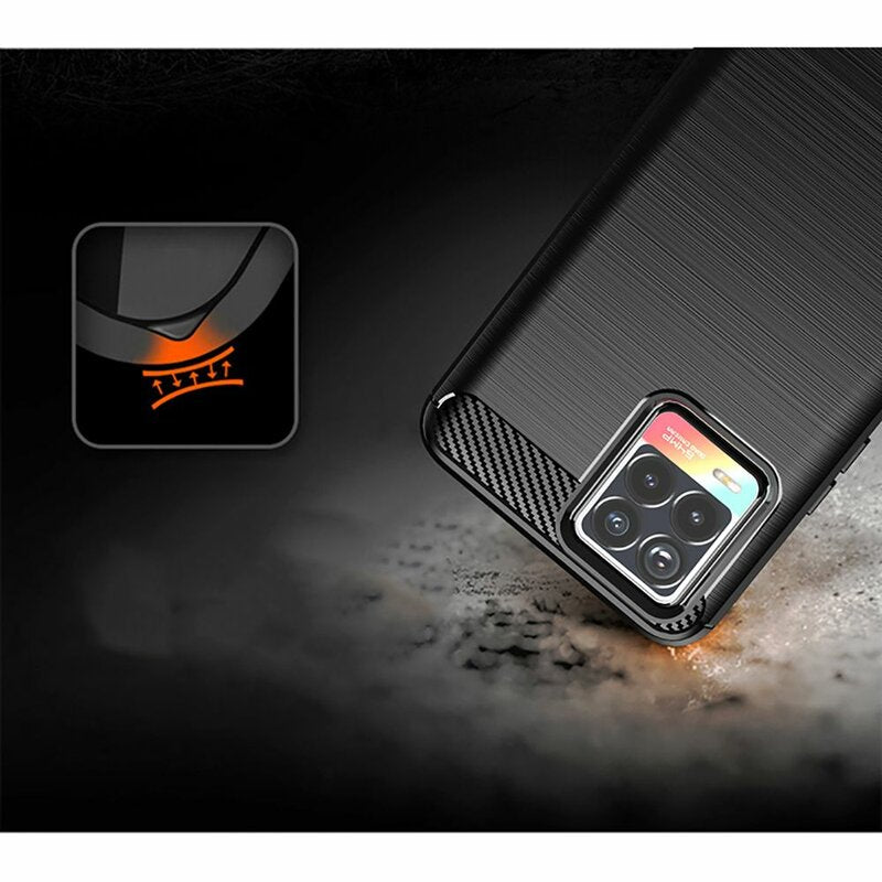 Techsuit - Carbon Silicone - Realme 8 4G / 8 Pro 4G - Black