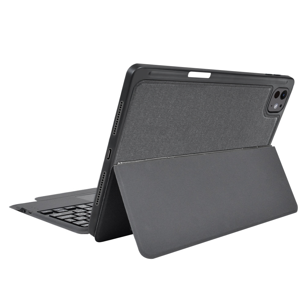 Techsuit - KeyTab Pro + Screen Protector (with RGB Wireless Keyboard/Stylus Pen Holder) - iPad Pro 11 (2024) / iPad Pro 