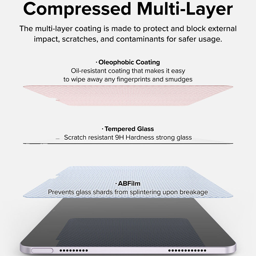 Ringke - Easy Slide Tempered Glass - iPad Air 11 (2024) / Air 11 (2025) / Air 11 (2026) - Clear